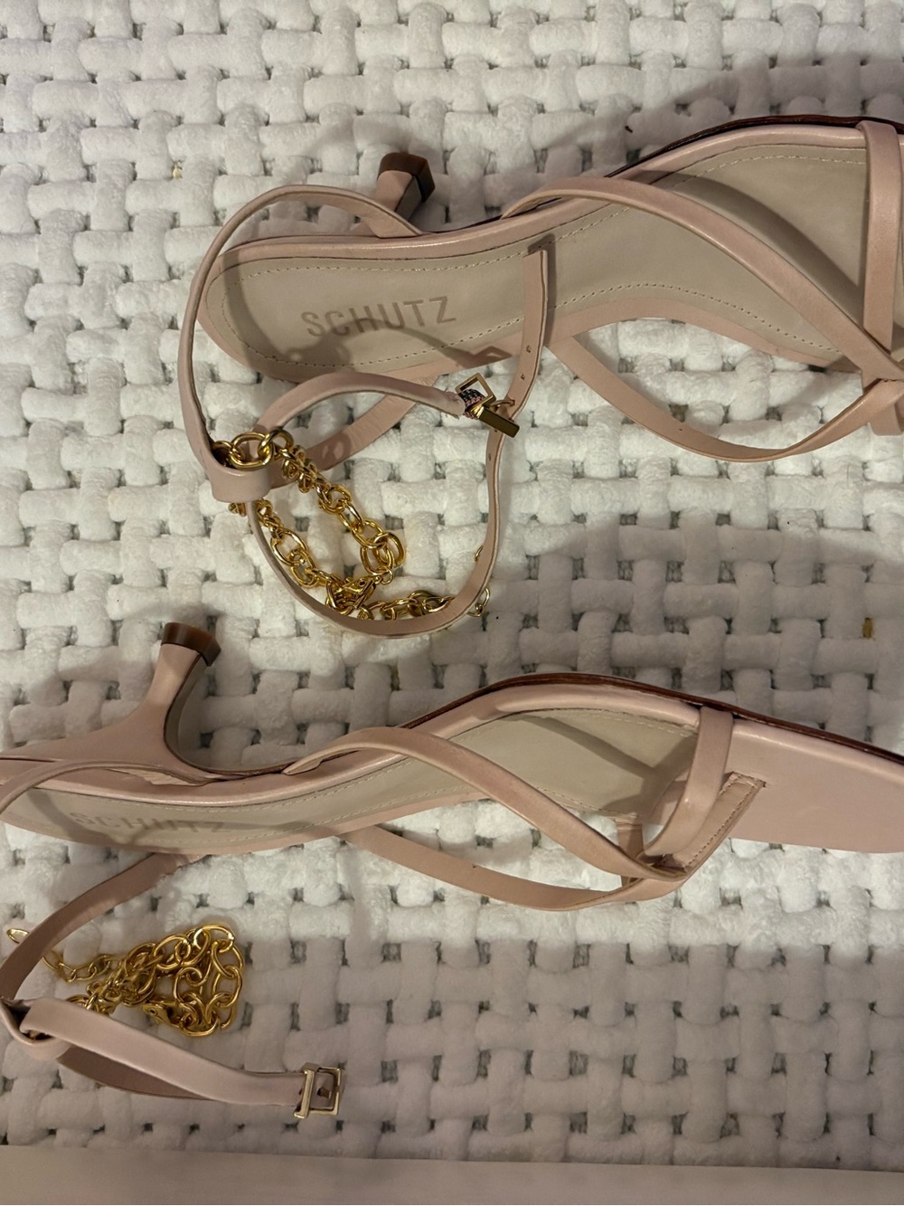 Schutz Women's Blush Pink Strappy Heel Sandals